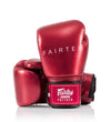 Fairtex bgv22 metallic boxing gloves in premium finish for muay thai and boxing, ideal for pad work, bag work, and sparring, high-performance training gloves