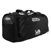Black duffel bag with YOKKAO logos on a white background
