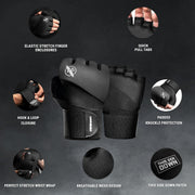 hayabusa elite quick wraps with gel knuckle protection for boxing and mma training