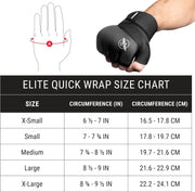 hayabusa elite quick wraps with gel knuckle protection for boxing and mma training