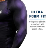 hayabusa fusion long sleeve rash guard for bjj mma training no-gi grappling compression top