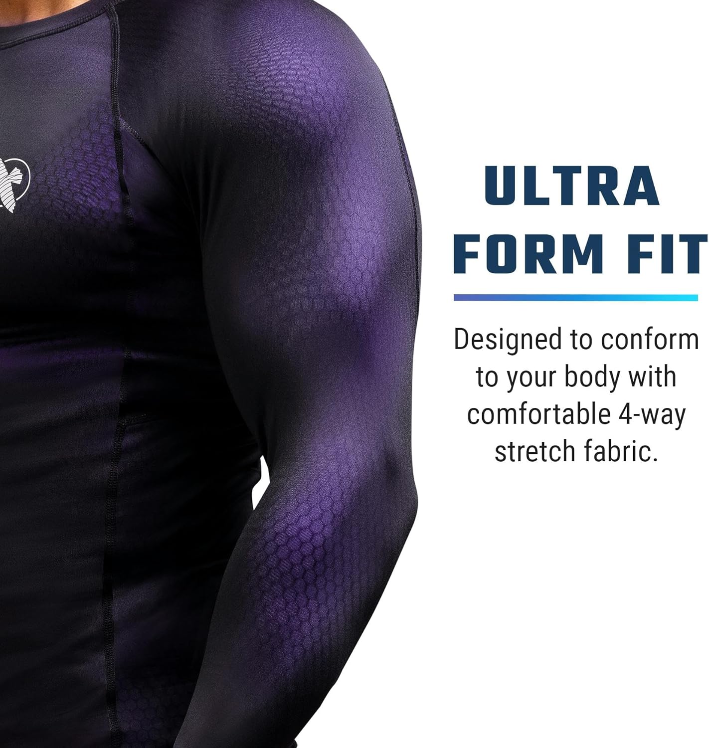 hayabusa fusion long sleeve rash guard for bjj mma training no-gi grappling compression top