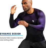 hayabusa fusion long sleeve rash guard for bjj mma training no-gi grappling compression top