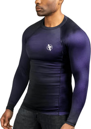 hayabusa fusion long sleeve rash guard for bjj mma training no-gi grappling compression top