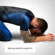 hayabusa geo short sleeve rash guard for bjj mma training grappling compression top