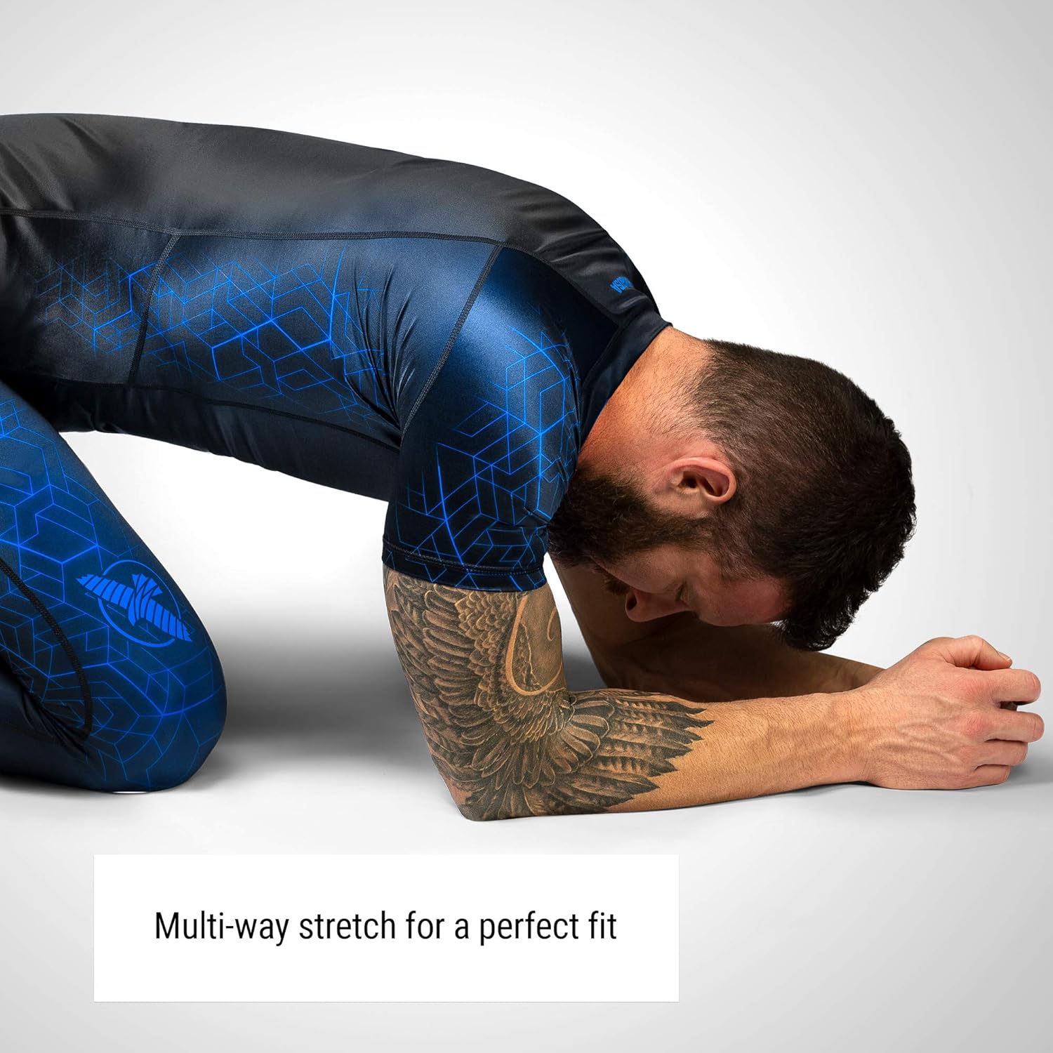 hayabusa geo short sleeve rash guard for bjj mma training grappling compression top
