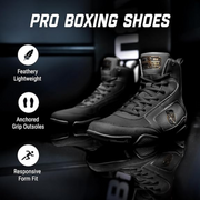 Hayabusa pro boxing shoes with lightweight build, ankle support, and superior grip for optimal performance in the boxing ring