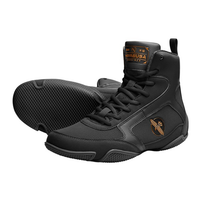 Hayabusa pro boxing shoes with lightweight build, ankle support, and superior grip for optimal performance in the boxing ring