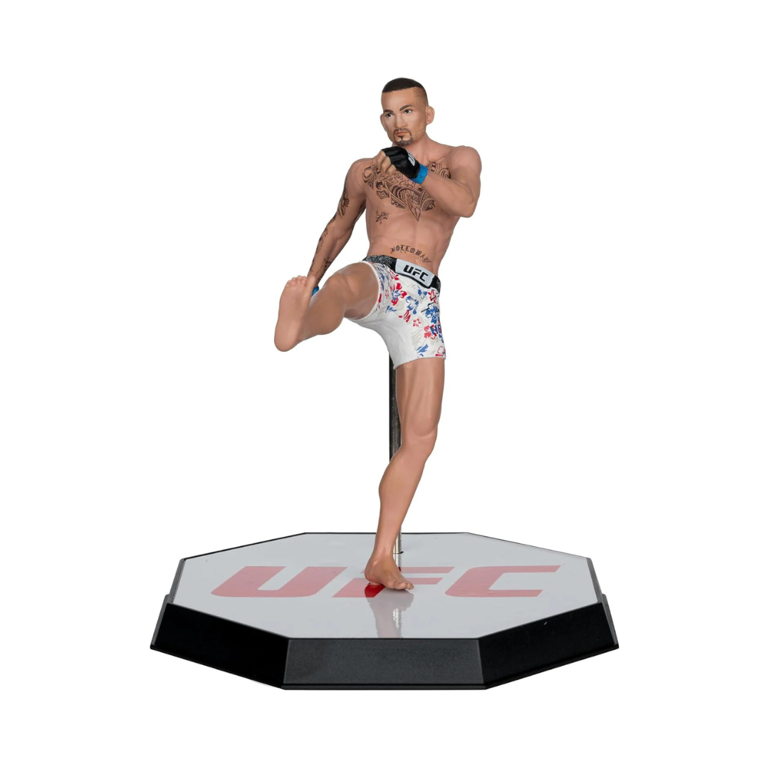 Action figure of a UFC fighter on an octagonal platform with a white background