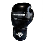 A single black boxing glove with white 'KIMURAWEAR' branding on the wrist strap, shown against a plain white background.