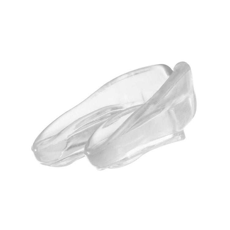 Clear plastic visor on a white background