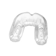 Clear mouthguard on a white background