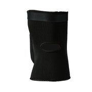 Black knee brace on a white background