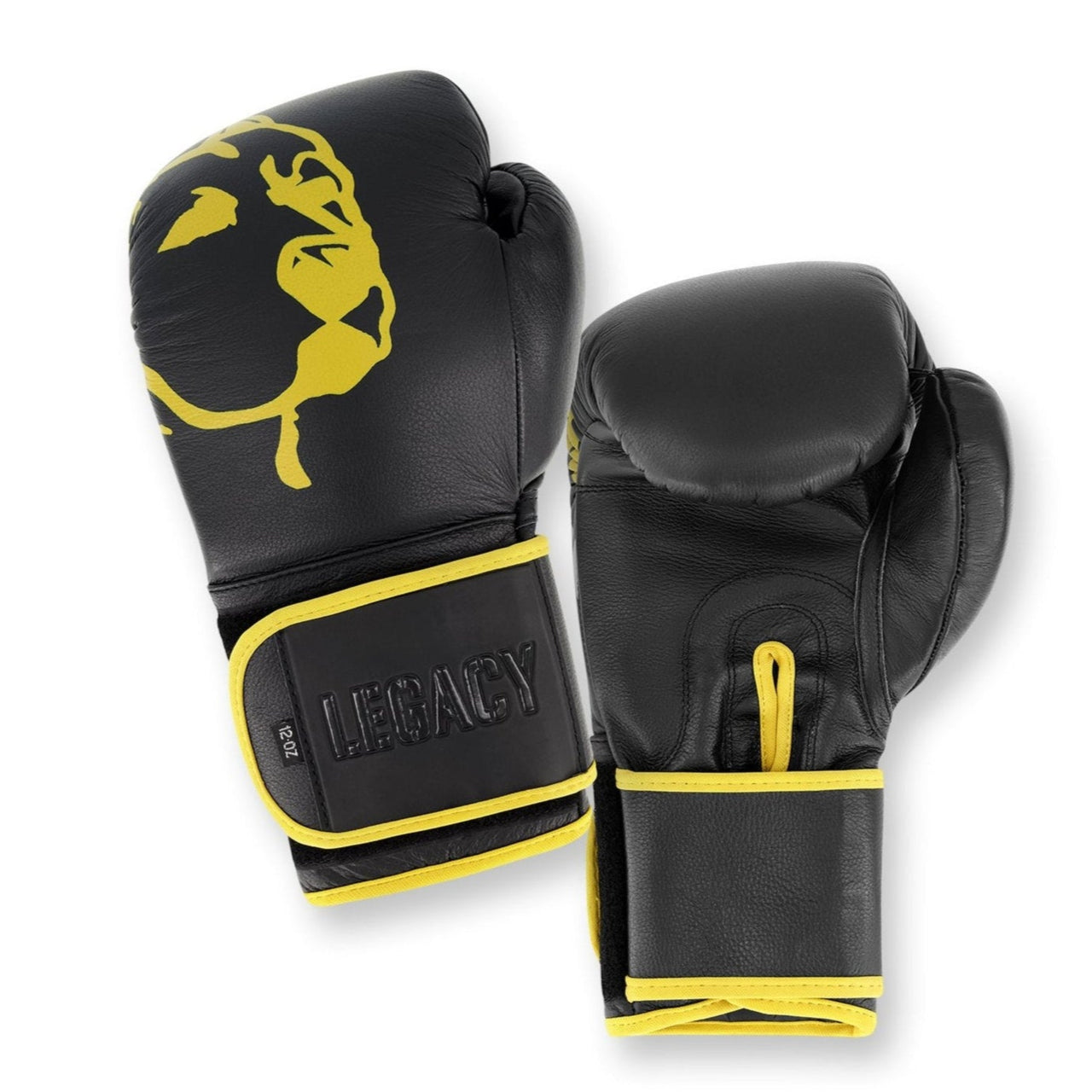 Legacy Golden Franks Boxing Gloves – Premium Leather Gloves with Gold Foil Design, Secure Wrist Support, and Multi-Layer Foam Padding for Boxing, Muay Thai, and Fitness Training
