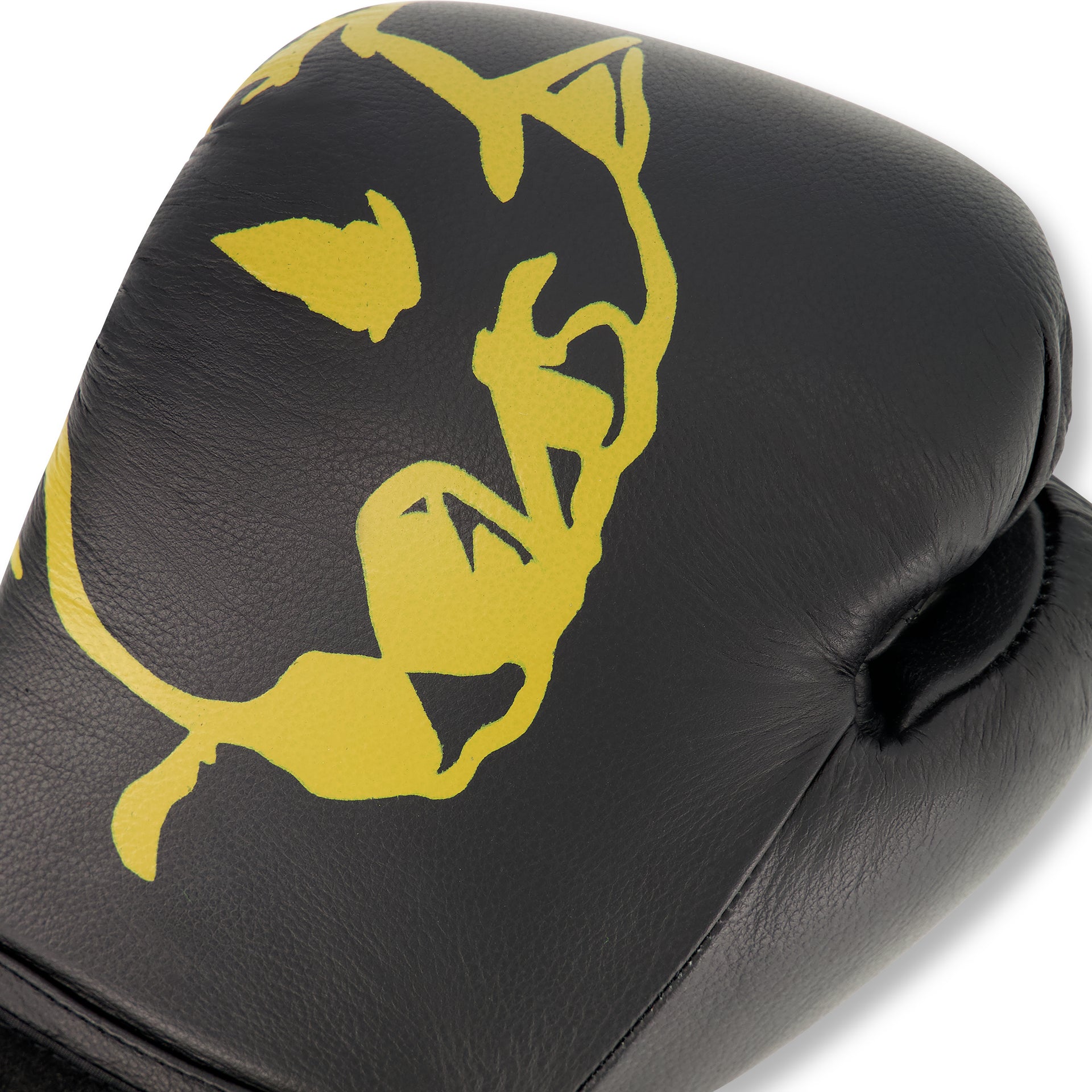 Legacy Golden Franks Boxing Gloves – Premium Leather Gloves with Gold Foil Design, Secure Wrist Support, and Multi-Layer Foam Padding for Boxing, Muay Thai, and Fitness Training
