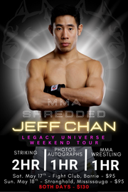 Jeff Chan MMA seminar Legacy Fight Goods – striking, wrestling, autographs – Barrie & Mississauga May