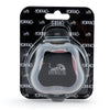 Black and clear dog muzzle in packaging with YOKKAO branding