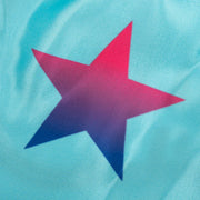 Red star on a blue fabric background