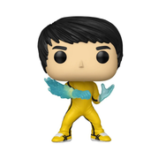 Funko Pop! vinyl figure of a character in yellow outfit with blue gloves on a white background