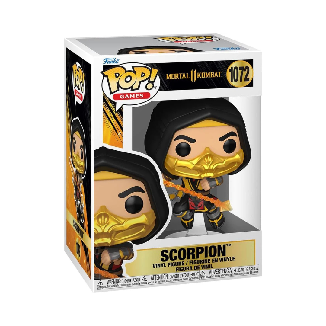Funko Pop! vinyl figure packaging for Scorpion from Mortal Kombat