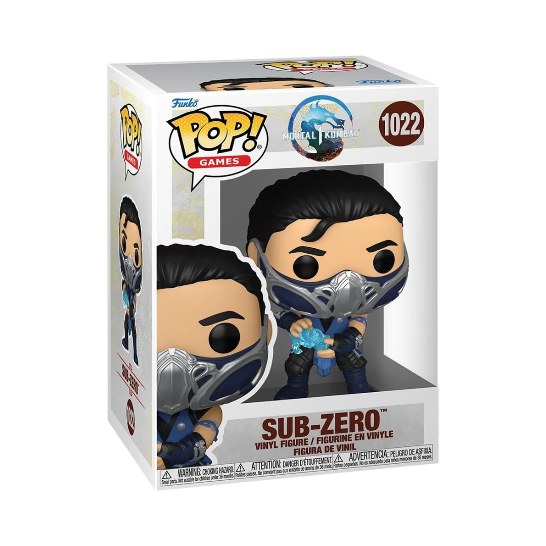 Funko Pop! vinyl figure packaging with Sub-Zero character on a white background