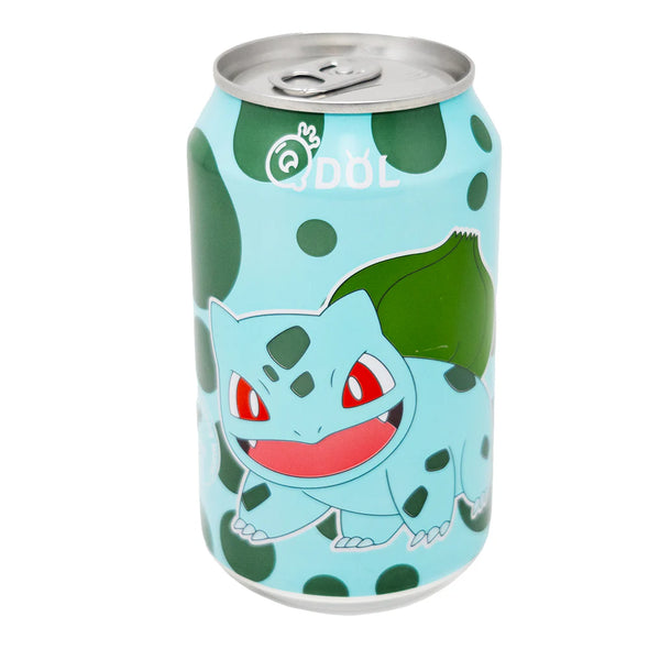 Can with a cartoon character design on a white background