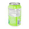Green can with silver lid on a white background