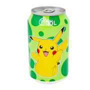 Can with Pikachu design on a green background