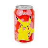 Red can with a yellow character on a white background
