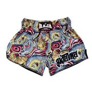 SP63-151 Raja Boxing Muay Thai shorts with bold design, handcrafted in Thailand