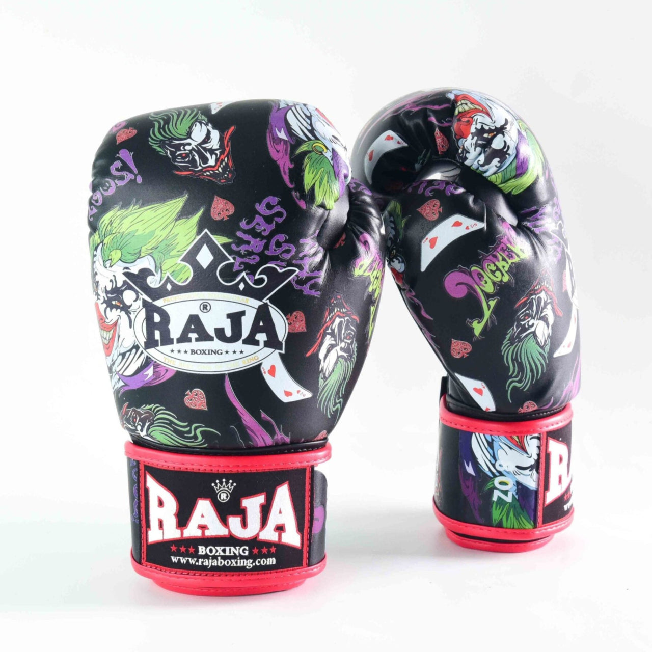 raja fancy joker boxing gloves with joker design for muay thai and boxing training