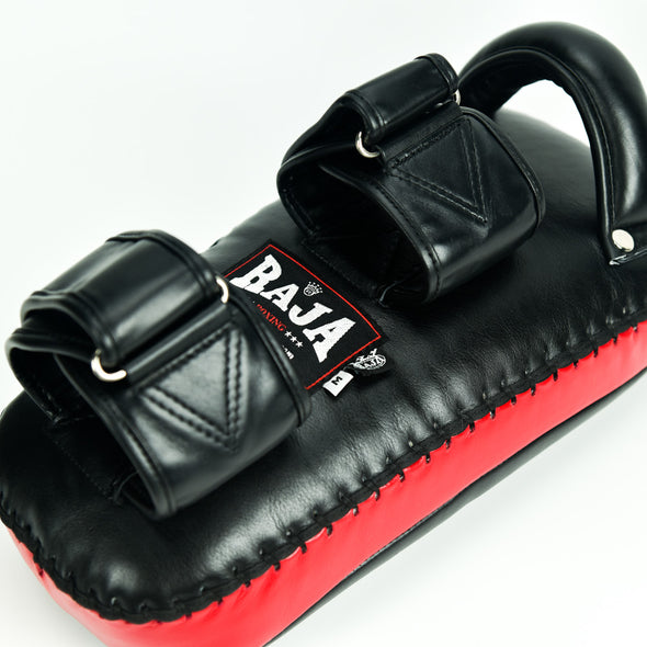 raja kicking pads extra pad black red for muay thai kickboxing mma with five layer foam and secure closures