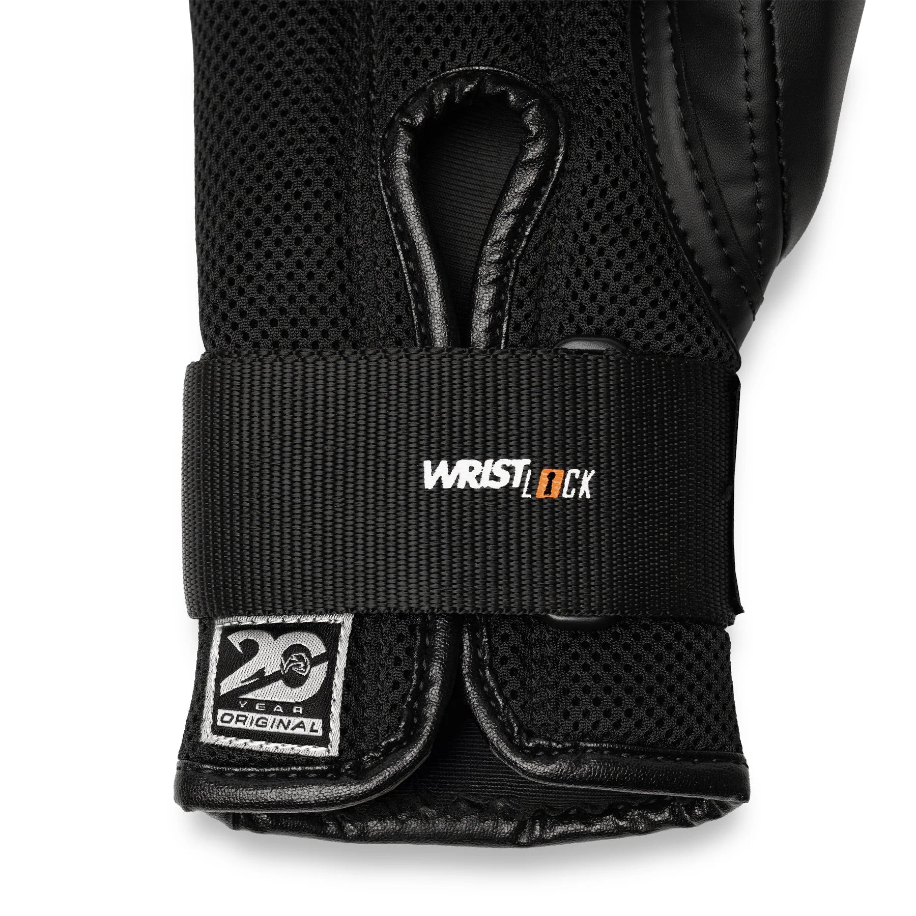 Black wrist support glove with 'Wrist Lock' branding on a white background