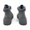 Pair of gray high-top shoes on a white background