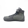 Gray high-top sneaker on a white background