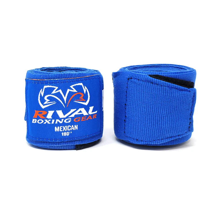 Rival Mexican Handwraps, 180-inch semi-elastic boxing hand wraps for wrist and knuckle protection during training, sparring, and bag work