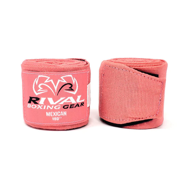 Rival Mexican Handwraps, 180-inch semi-elastic boxing hand wraps for wrist and knuckle protection during training, sparring, and bag work