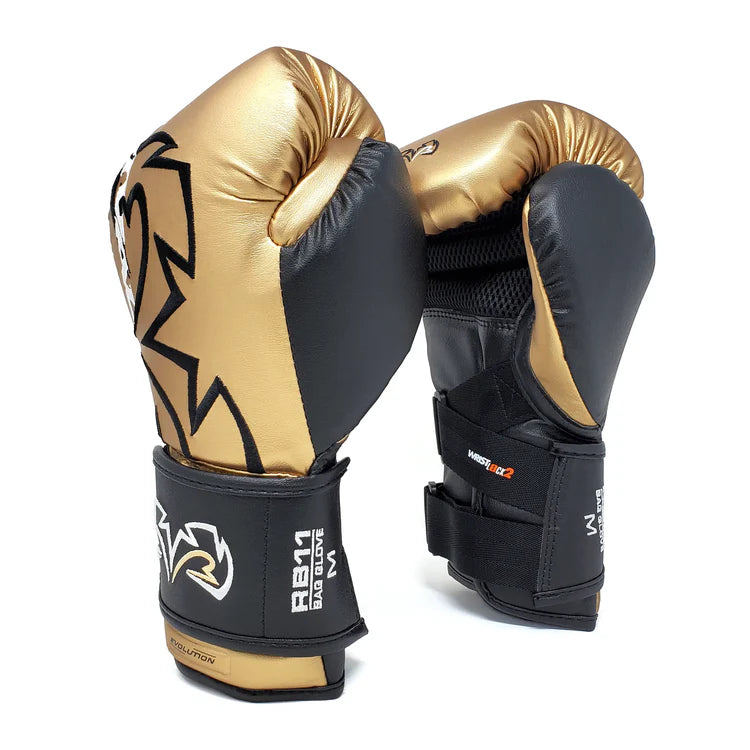 Rival RB11 Evolution Boxing Bag Gloves – Durable Leather Training Gloves with Ergonomic Fit and Wrist Support