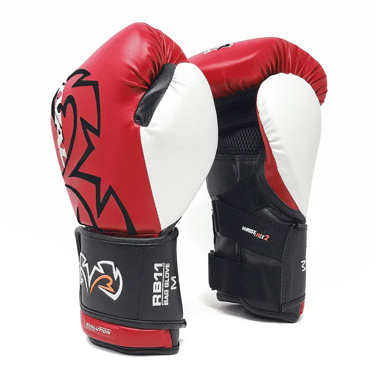 Rival RB11 Evolution Boxing Bag Gloves – Durable Leather Training Gloves with Ergonomic Fit and Wrist Support