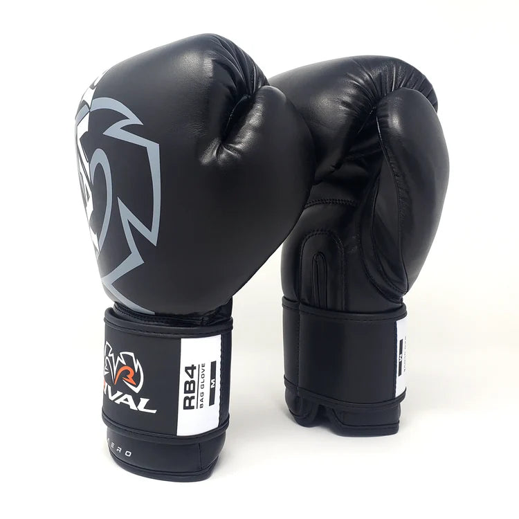 Rival RB4 Aero Bag Gloves – Lightweight synthetic boxing gloves with multi-layered foam padding, ideal for beginners and fitness training.