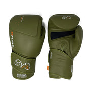 Rival RB50 Intelli-Shock Compact Boxing Bag Gloves in White – Leather training gloves with D3O® shock absorption and ergonomic wrist support.