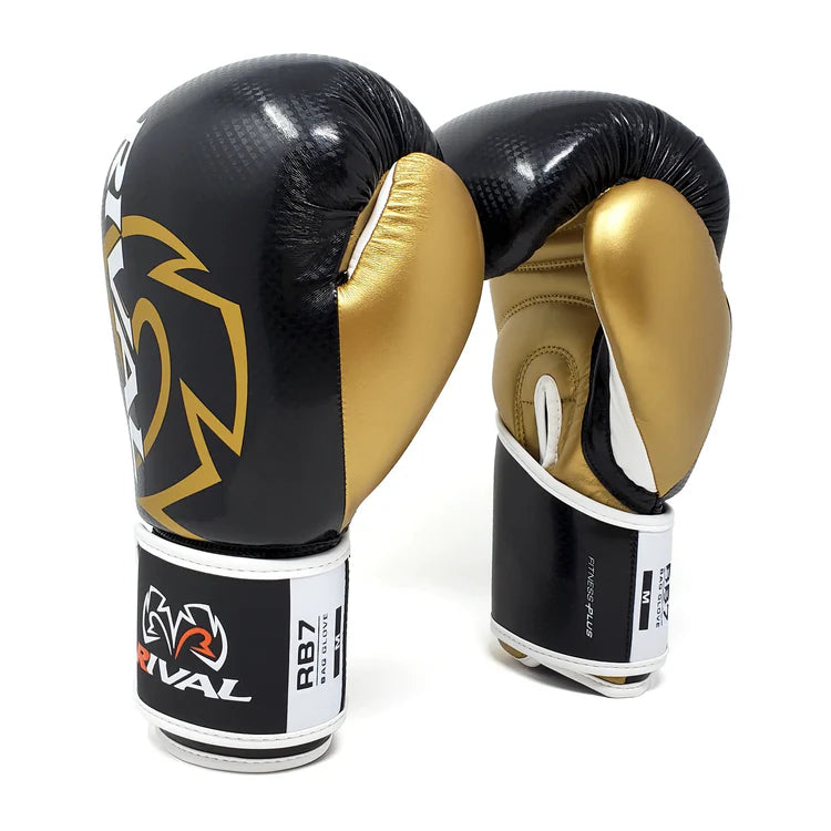 rival rb7 fitness plus bag gloves – synthetic leather boxing gloves with layered foam padding, mesh palm, and hook-and-loop wrist strap for fitness training