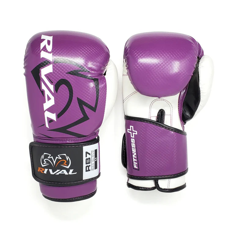 rival rb7 fitness plus bag gloves – synthetic leather boxing gloves with layered foam padding, mesh palm, and hook-and-loop wrist strap for fitness training
