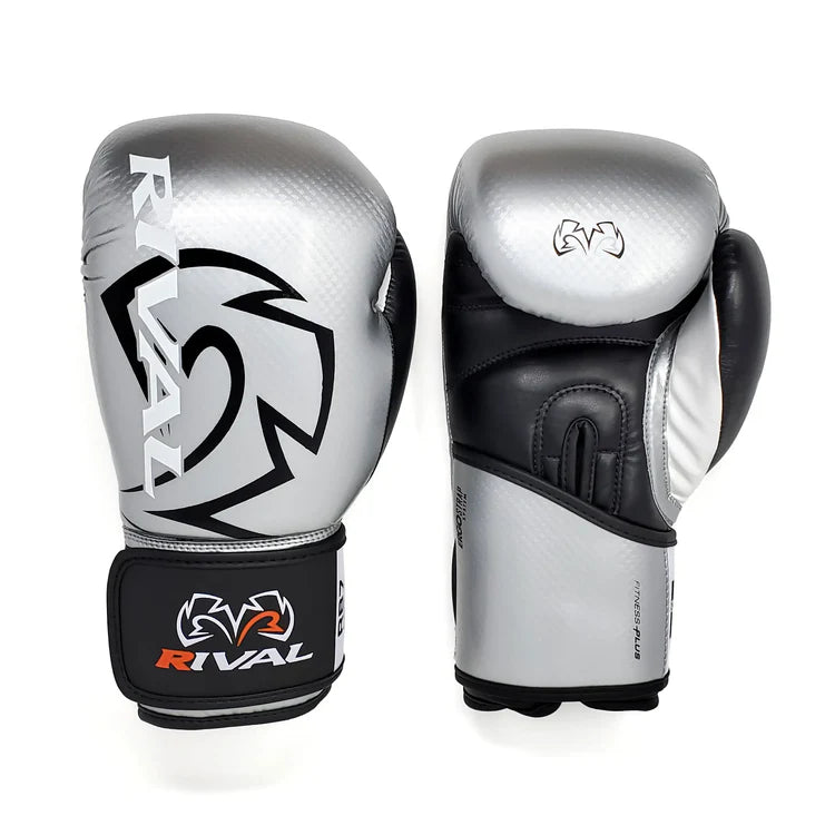 rival rb7 fitness plus bag gloves – synthetic leather boxing gloves with layered foam padding, mesh palm, and hook-and-loop wrist strap for fitness training