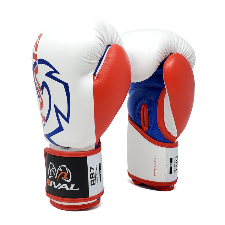 rival rb7 fitness plus bag gloves – synthetic leather boxing gloves with layered foam padding, mesh palm, and hook-and-loop wrist strap for fitness training