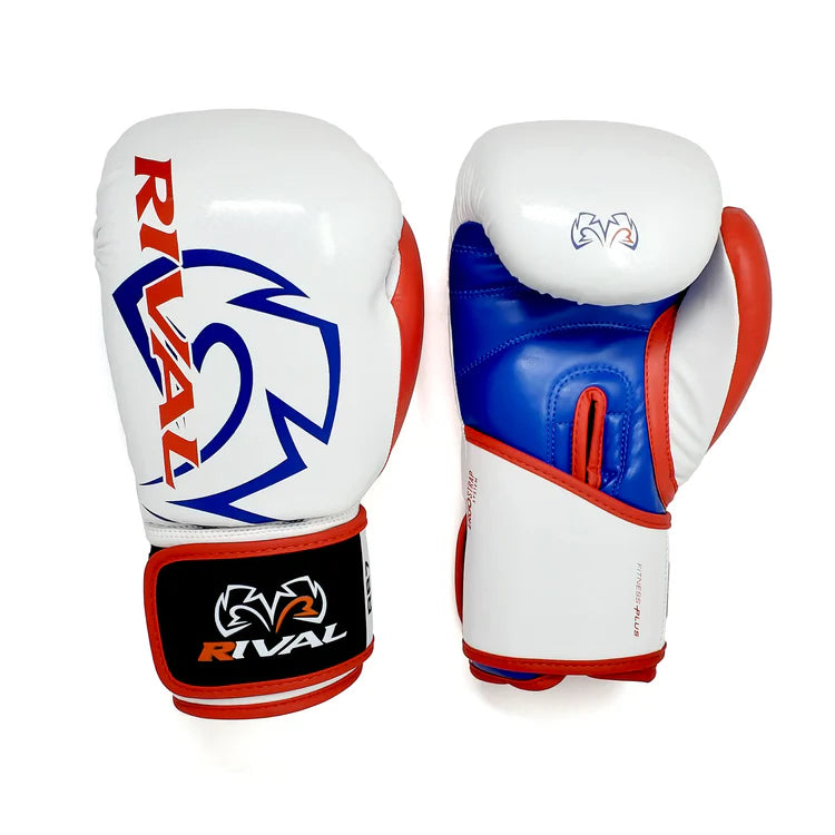 rival rb7 fitness plus bag gloves – synthetic leather boxing gloves with layered foam padding, mesh palm, and hook-and-loop wrist strap for fitness training