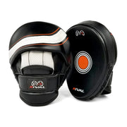 Rival RPM1 Ultra Punch Mitts – Compact Black and White Boxing Focus Pads with Ergonomic Grip