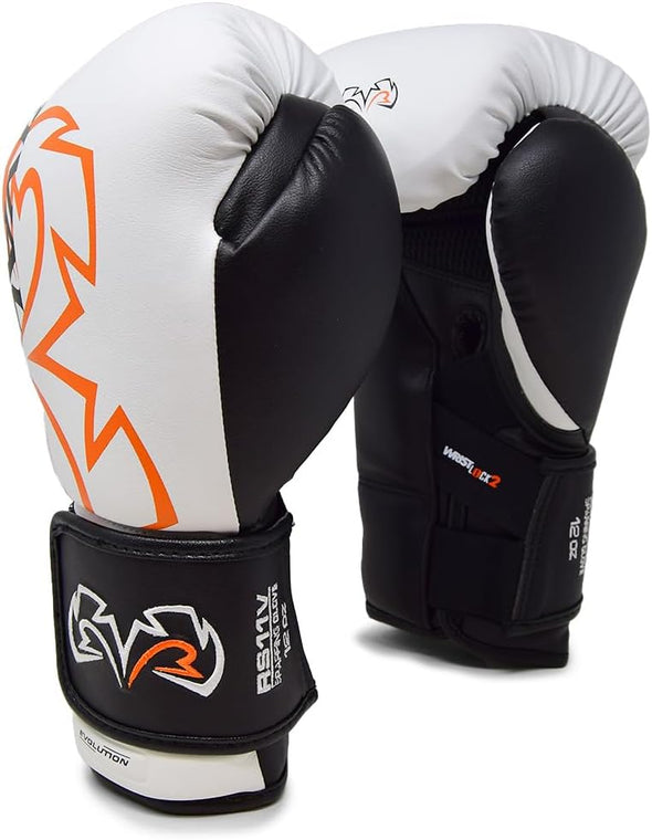 Rival rs11v evolution sparring gloves – high-performance boxing gloves featuring extra-thick layered foam padding, v-strap wrist lock system, and 15-degree angle cuff for enhanced protection and support during intense sparring sessions