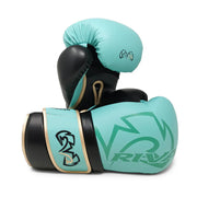 Rival RS80V Impulse Sparring Gloves featuring super-resistant microfiber construction, low-density molded foam padding, and angled Ergo Strap System for enhanced boxing training.