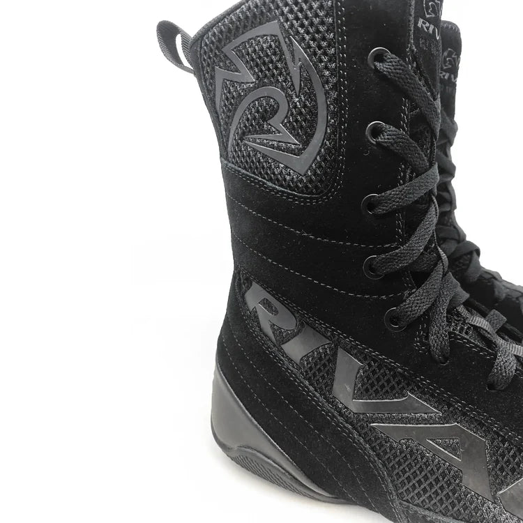 Rival RSX-Guerrero 03 high-top boxing boots with suede or PU upper, breathable mesh sides, and durable rubber outsole for optimal performance in the ring.